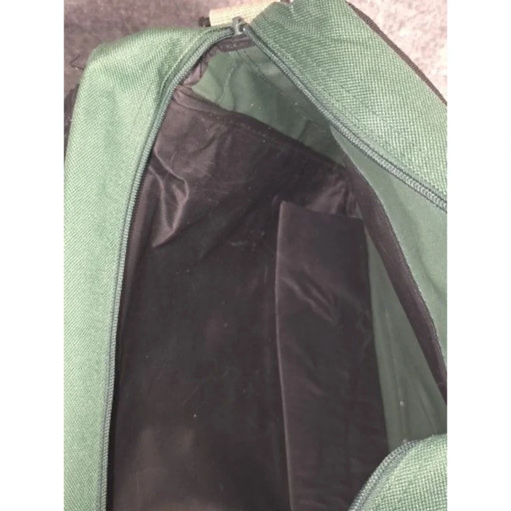 Vintage GTE Green Canvas Messenger‎ Bag Laptop Briefcase Work Commuter Bag 18x13